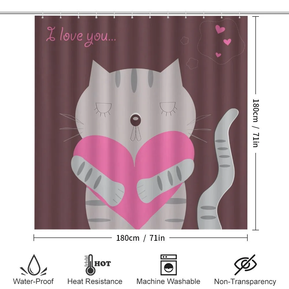 Loving Cat and Heart — Detail 2