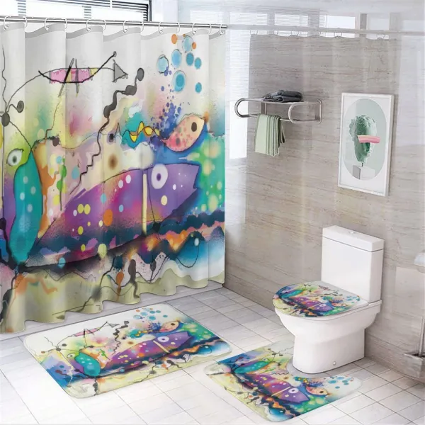 Modern Fine Art Paint on a shower curtain