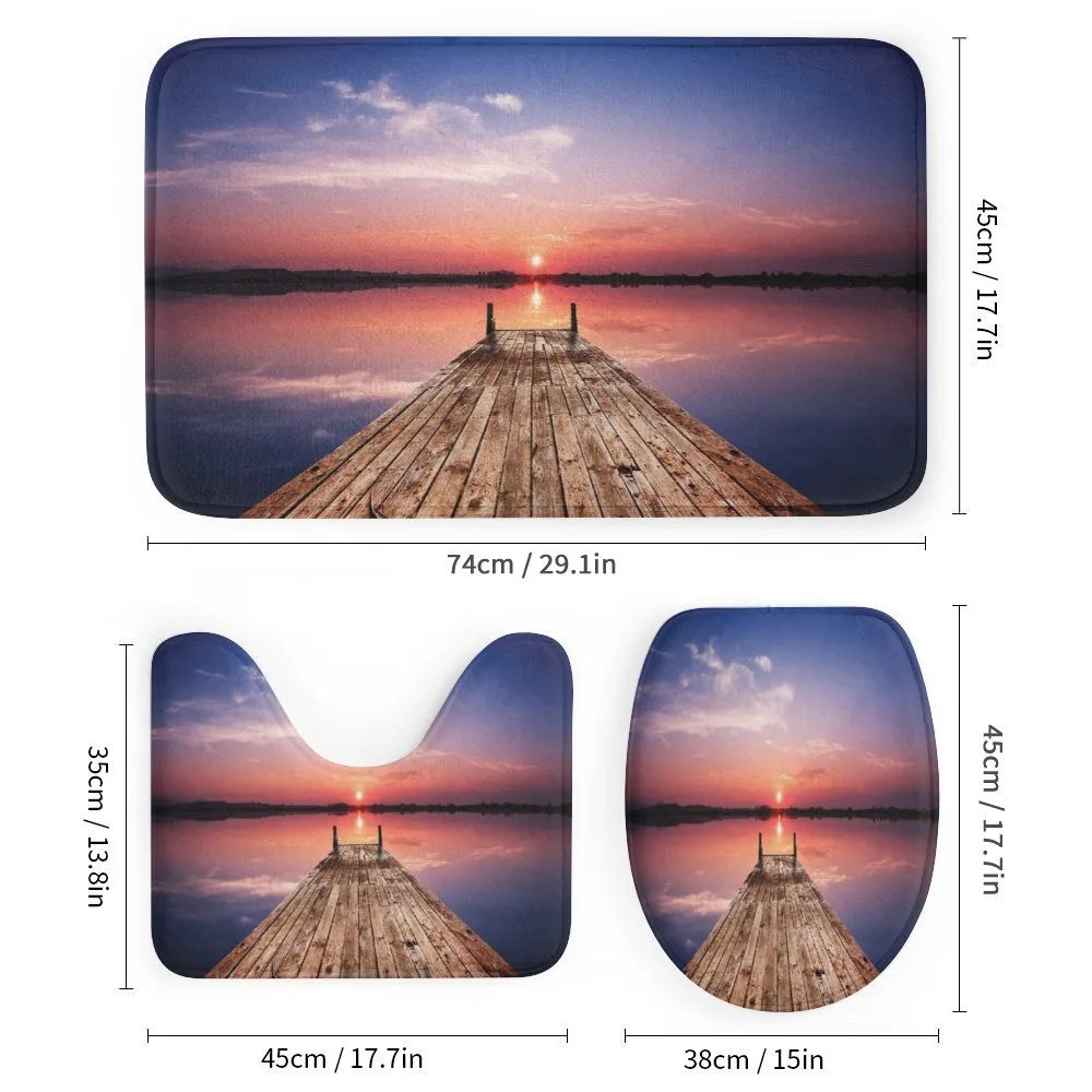 Panoramic Lake Old Pier Sunset — Detail 1