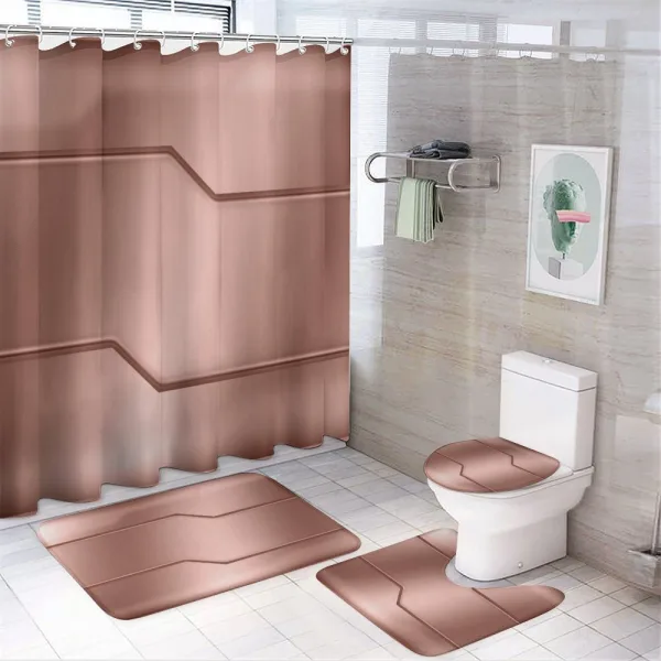 Realistic Look Plate on a shower curtain