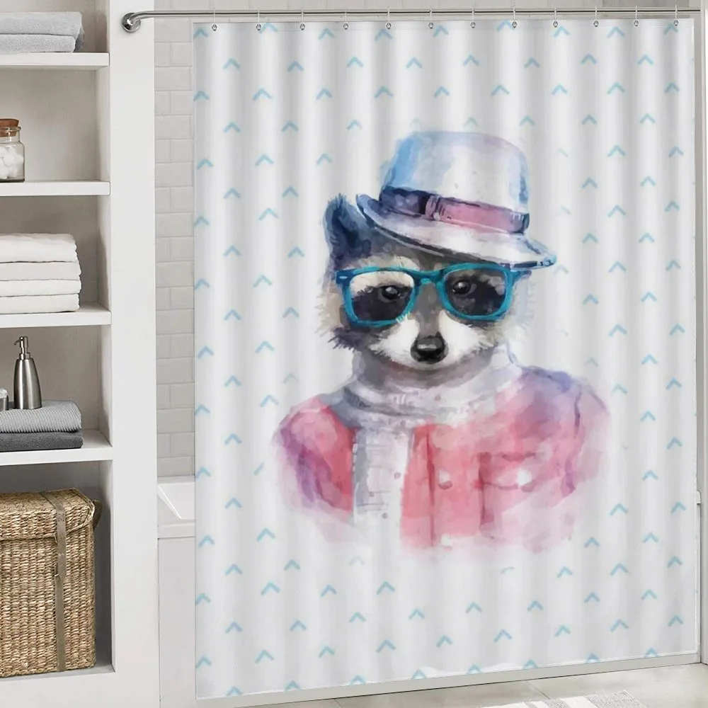 Retro Hipster Raccoon — Detail 4