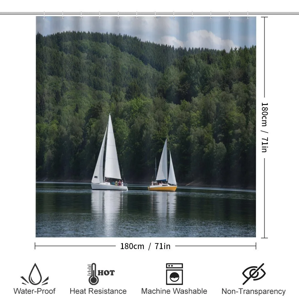 Sailboats on a Lake — Detail 2
