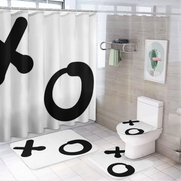 Simplistic Pattern on a shower curtain