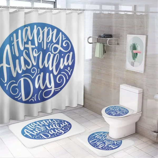 Swirls and Dots on a shower curtain