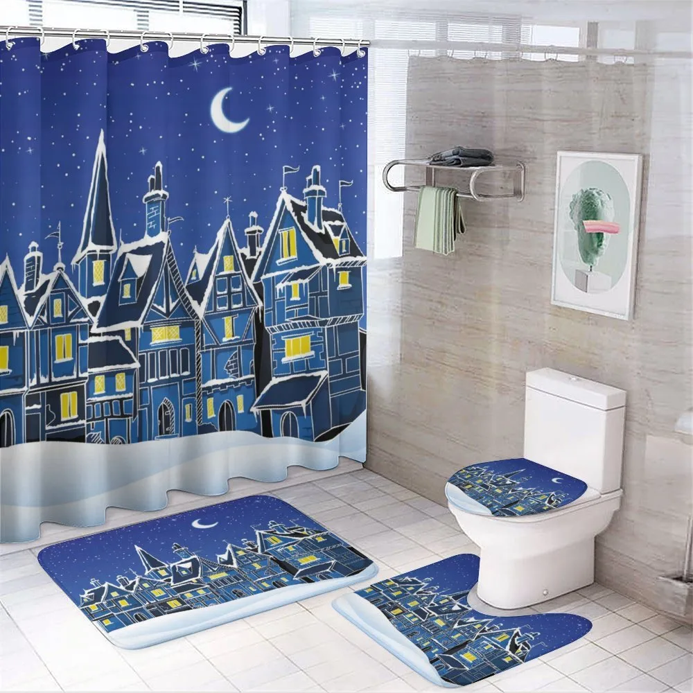 Town in Snow Wintertime — Your design
