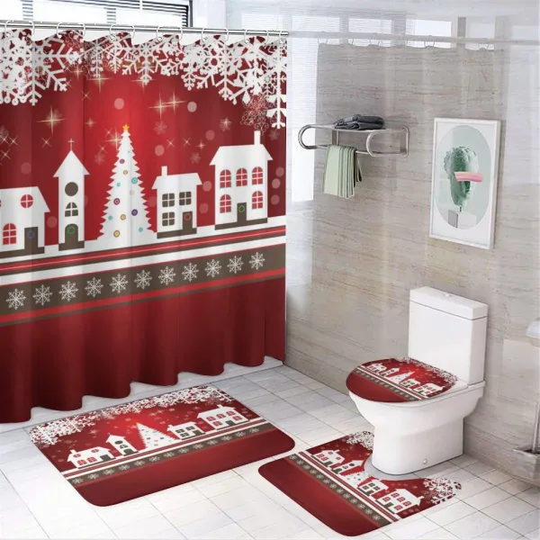 Winter Theme Tree on a shower curtain
