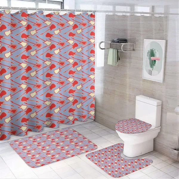 Abstract Music Equipment on a shower curtain