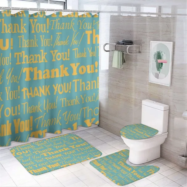 Appreciation Artwork Text on a shower curtain
