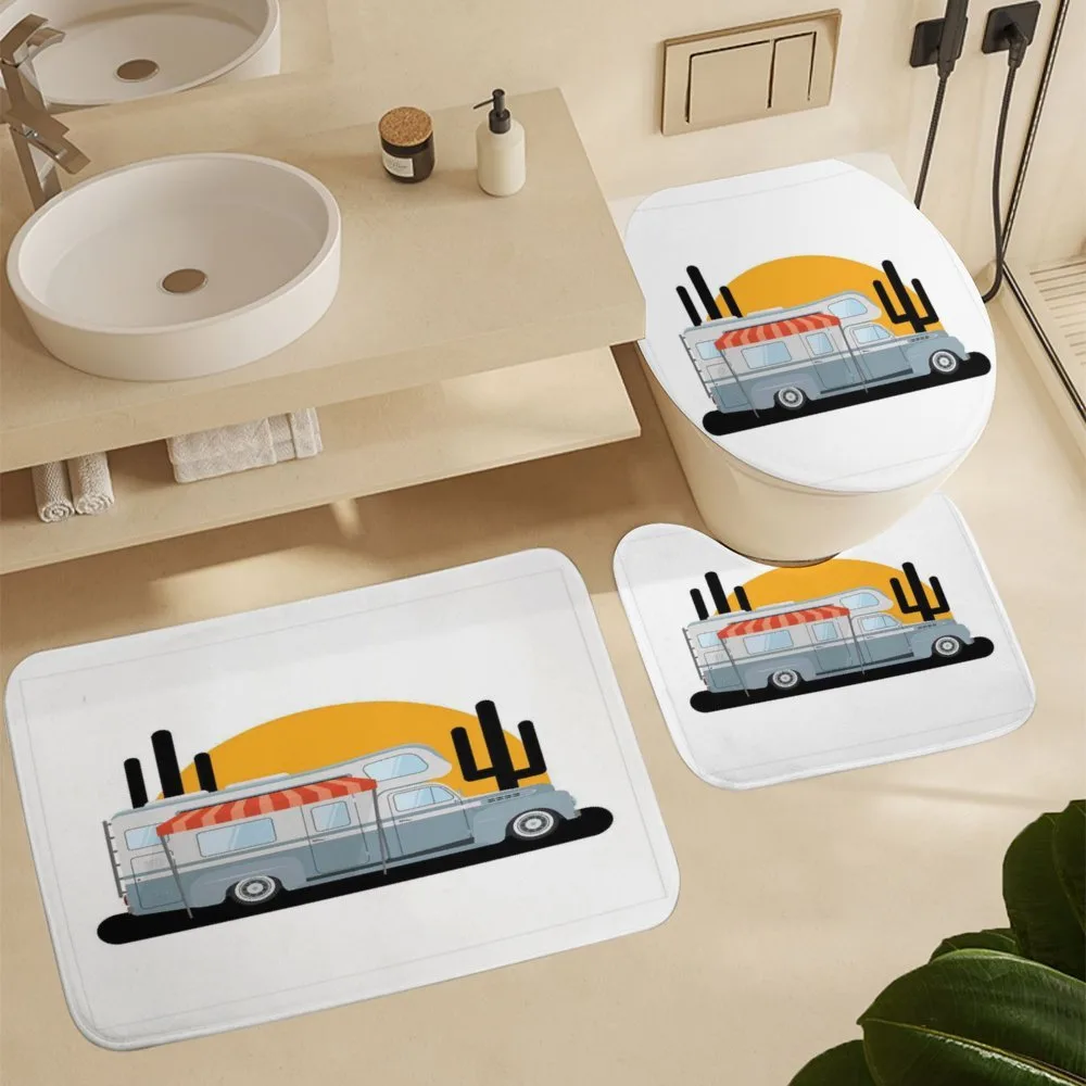 Cartoon Camper Trailer Sunset — Detail 5