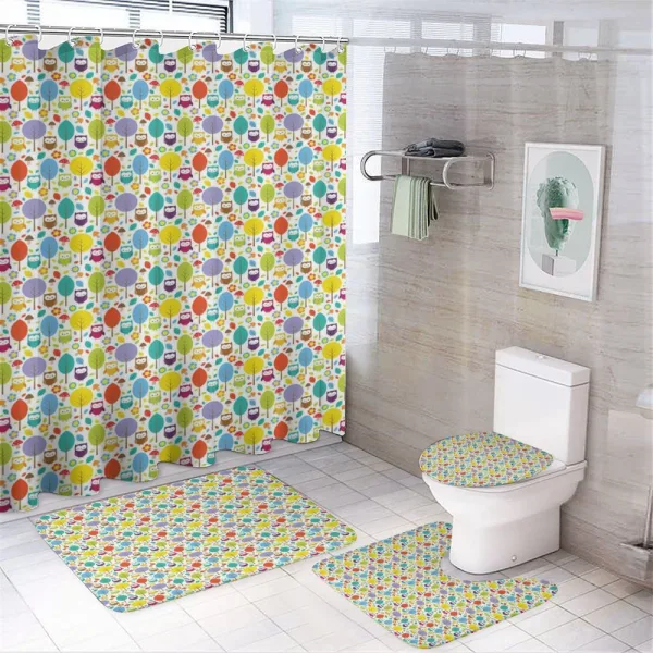 Cheerful Colorful Nature on a shower curtain
