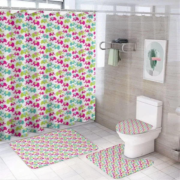 Colorful Floral Joyful on a shower curtain