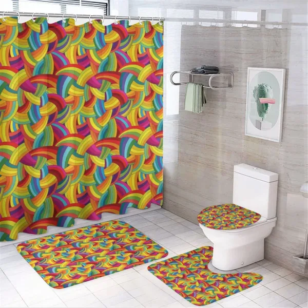 Colorful Rainbow on a shower curtain