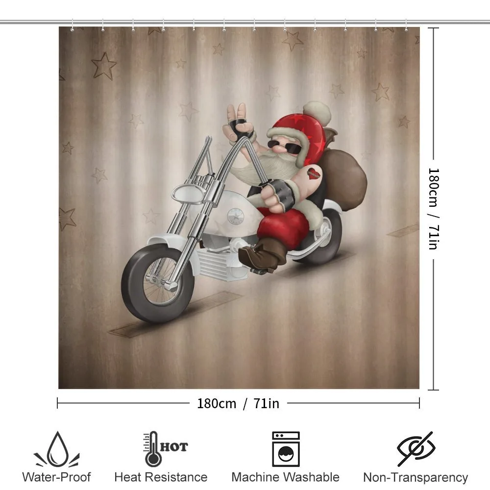 Cool Santa on Bike — Detail 2