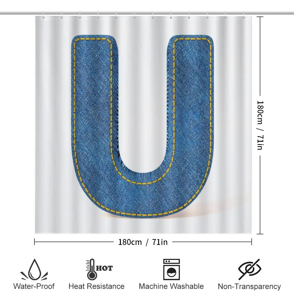 Denim Letter Alphabet — Detail 2