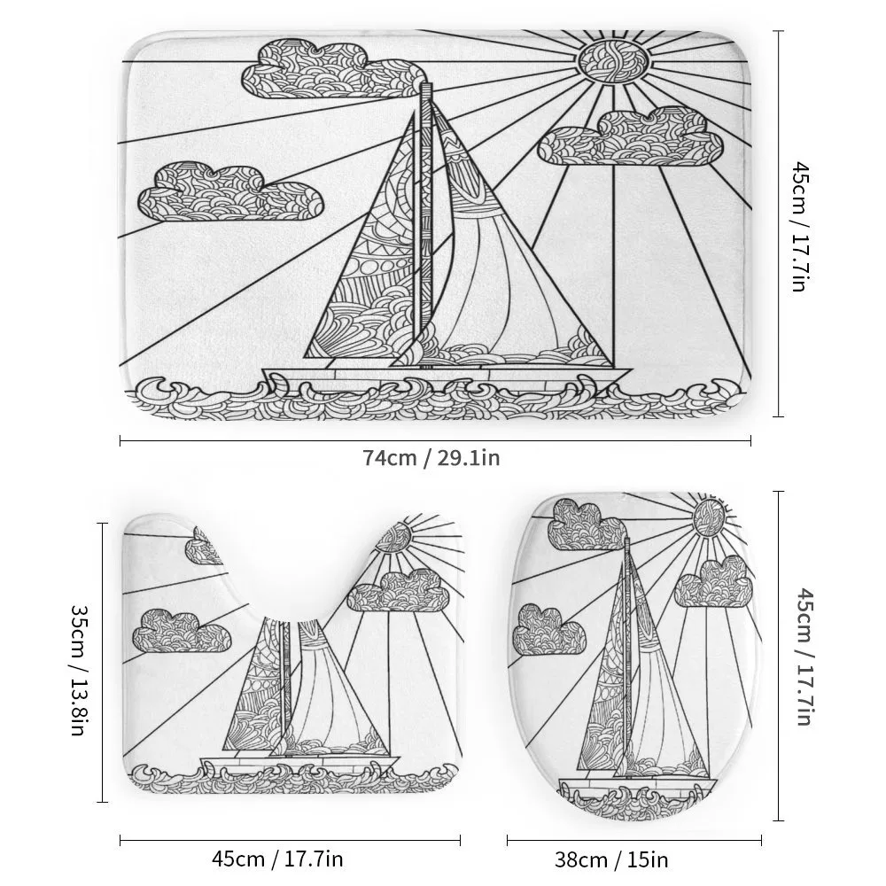 Doodle Boat on Waves — Detail 1