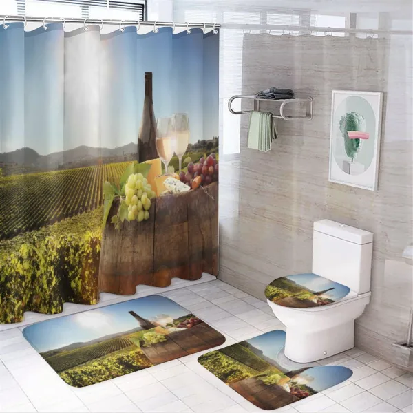 Famous Chianti Vineyard on a shower curtain