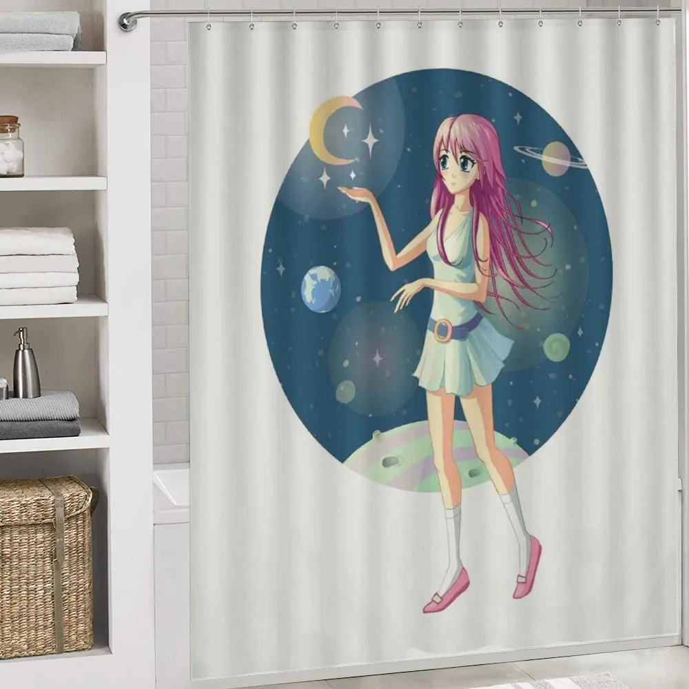 Girl with Stars in Space — Detail 4