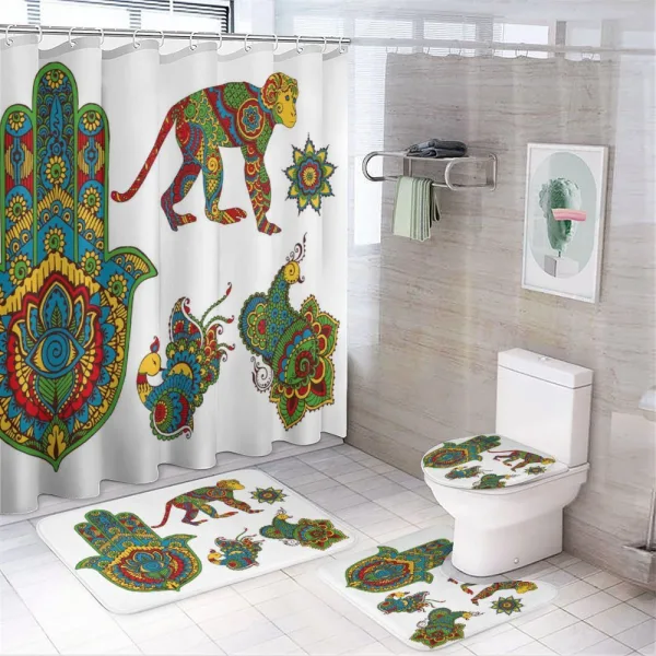 Mehndi Style on a shower curtain