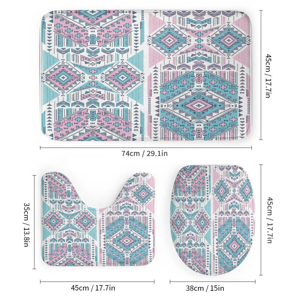 Pink Teal Aztec — Detail 1