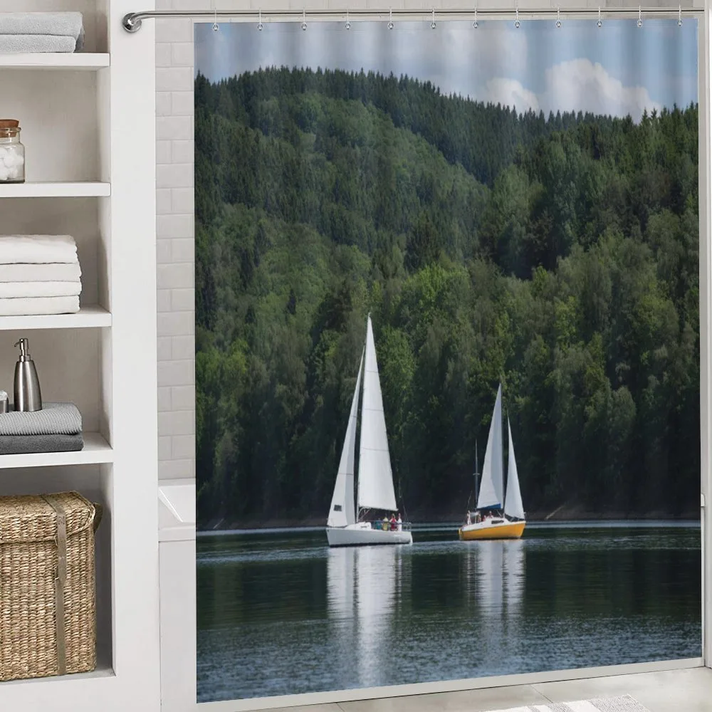 Sailboats on a Lake — Detail 4