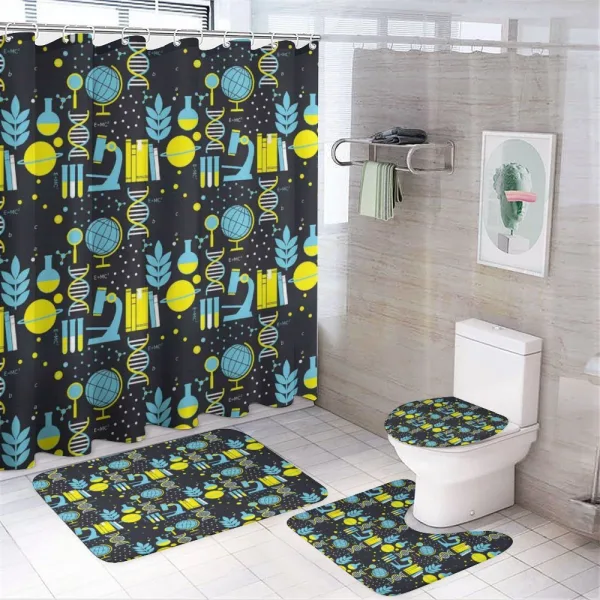 Science Class Pattern on a shower curtain