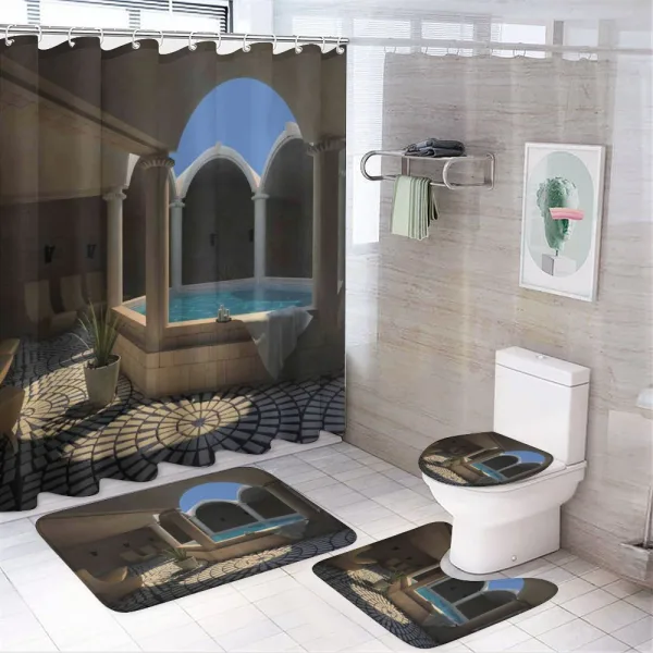 Spa Relaxation Pool on a shower curtain