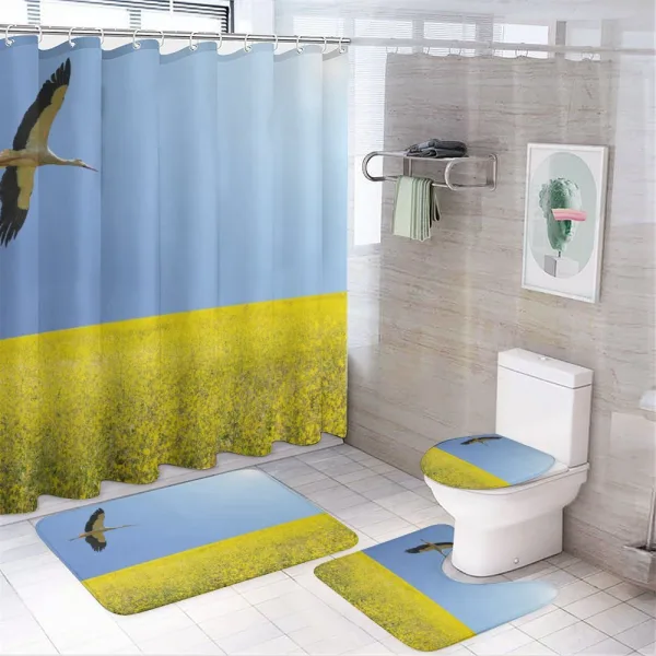 Stork Flying on a shower curtain