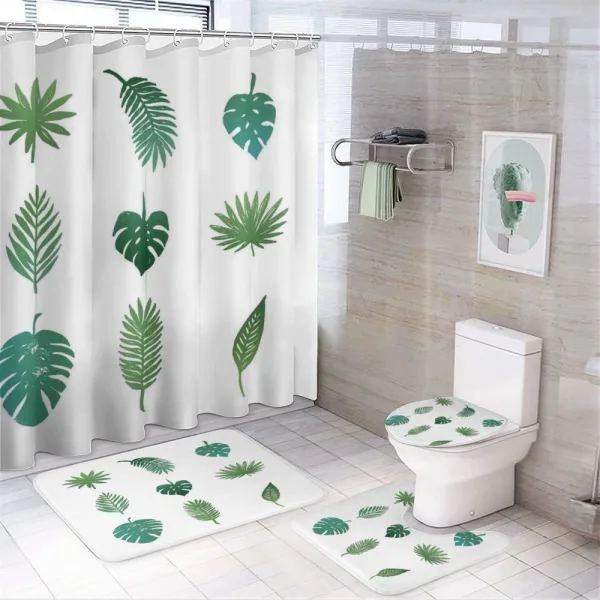 Tropical Tree Foliage on a shower curtain