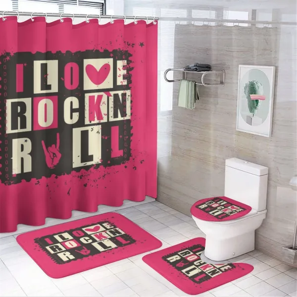 Vintage Letters Grungy on a shower curtain