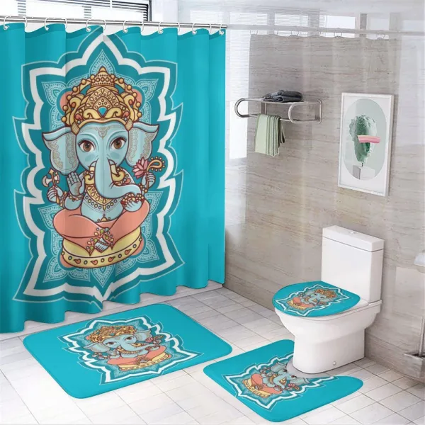 Asian Mandala on a shower curtain
