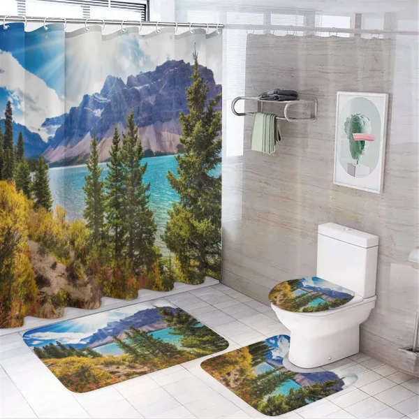 Canadian Glacial Lake on a shower curtain