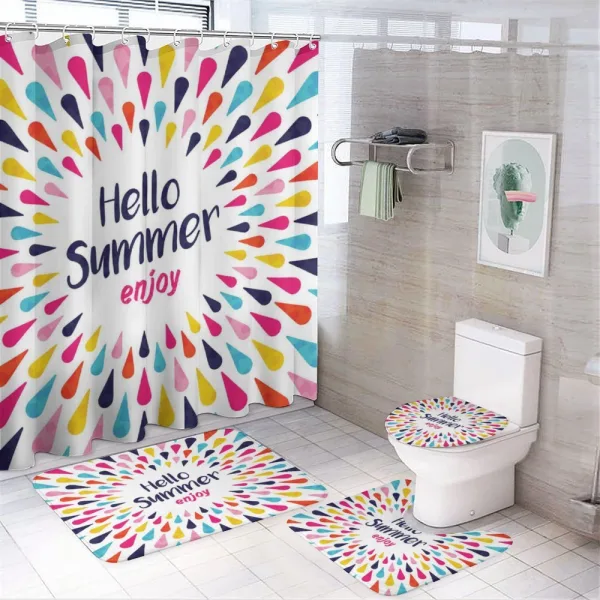 Color Burst Enjoy Summer on a shower curtain
