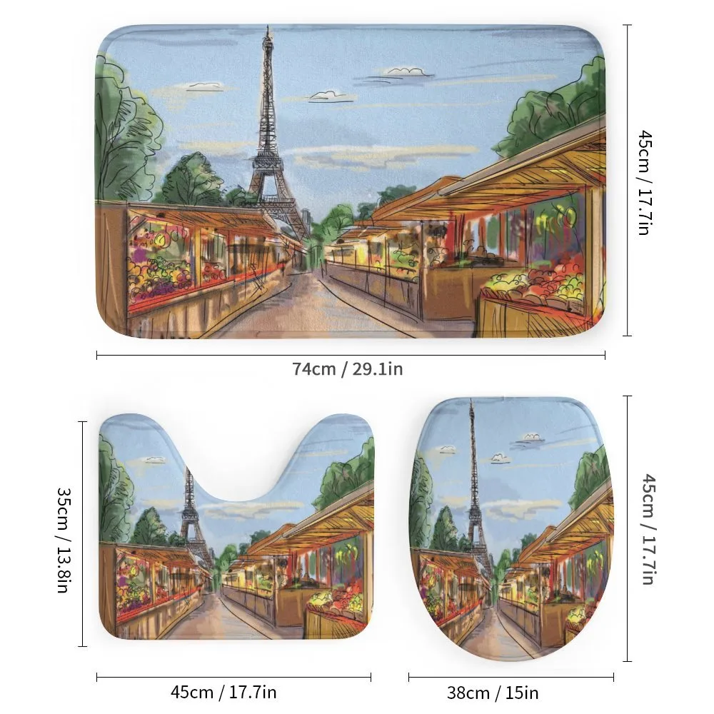 Colorful Sketch Street Eiffel — Detail 1