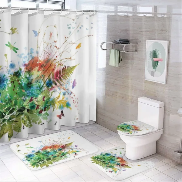 Floral Jungle Summer on a shower curtain