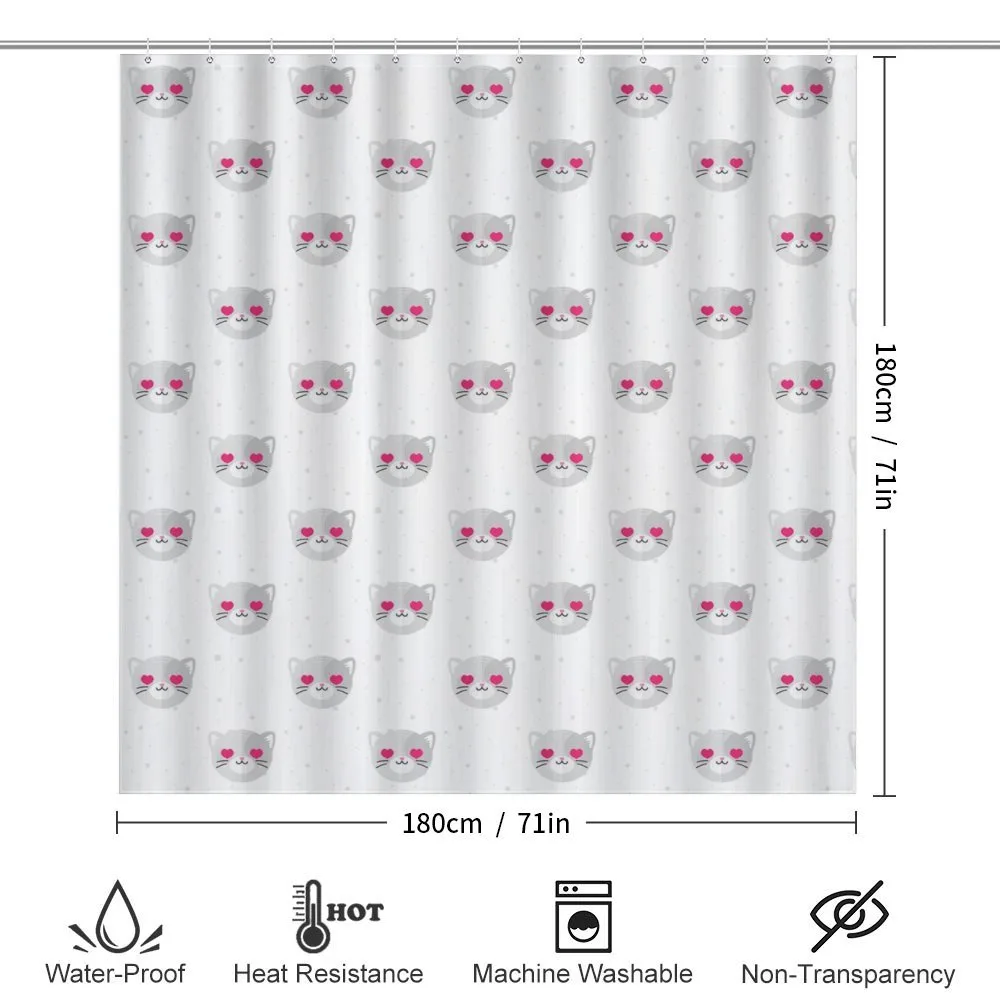 Kitty Faces Pink Hearts — Detail 2