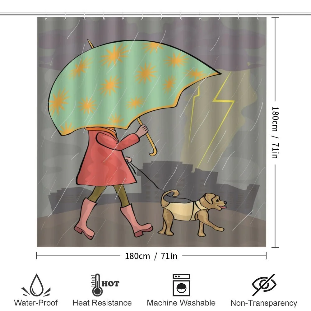 Lady Walking with Dog — Detail 2