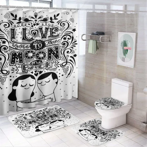 Love Bugs Hugging on a shower curtain