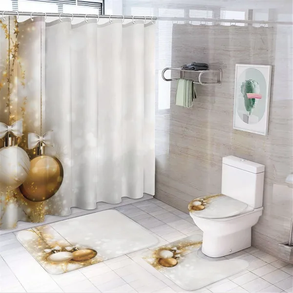New Years Ribbon on a shower curtain