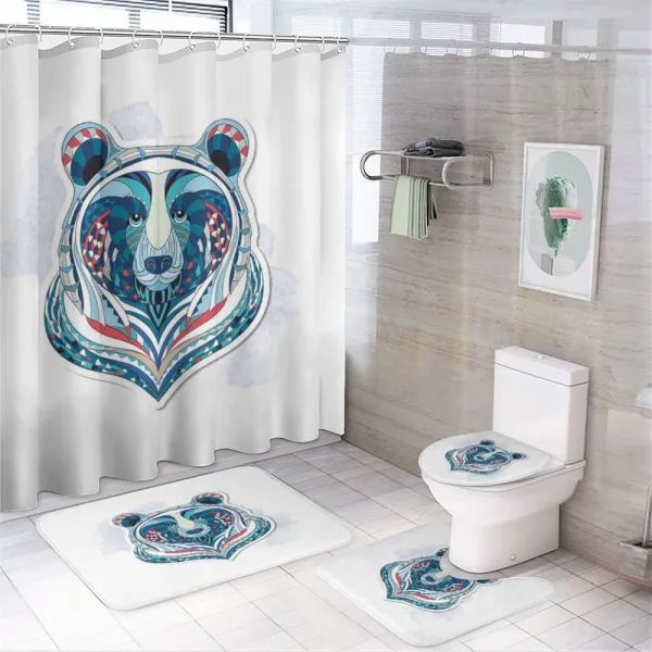 Patterned Portrait on a shower curtain