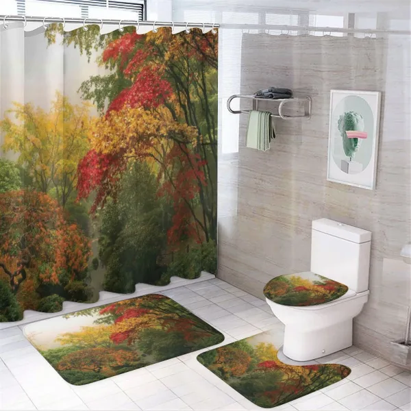 Portland Japan Garden on a shower curtain
