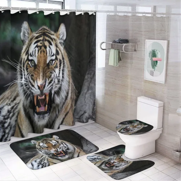 Roaring Tiger Wildlife on a shower curtain