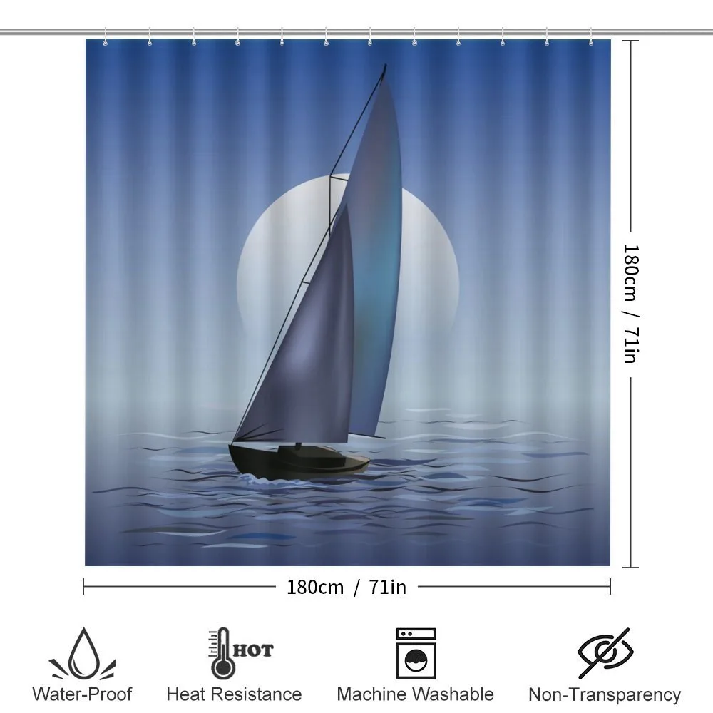 Sail Boat Wavy Serene — Detail 2