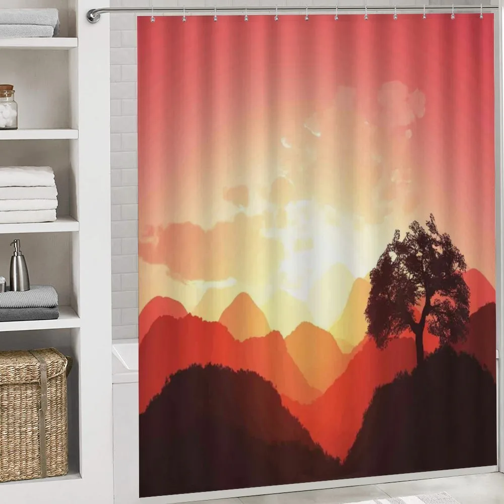 Sunset Tree Mountains — Detail 4