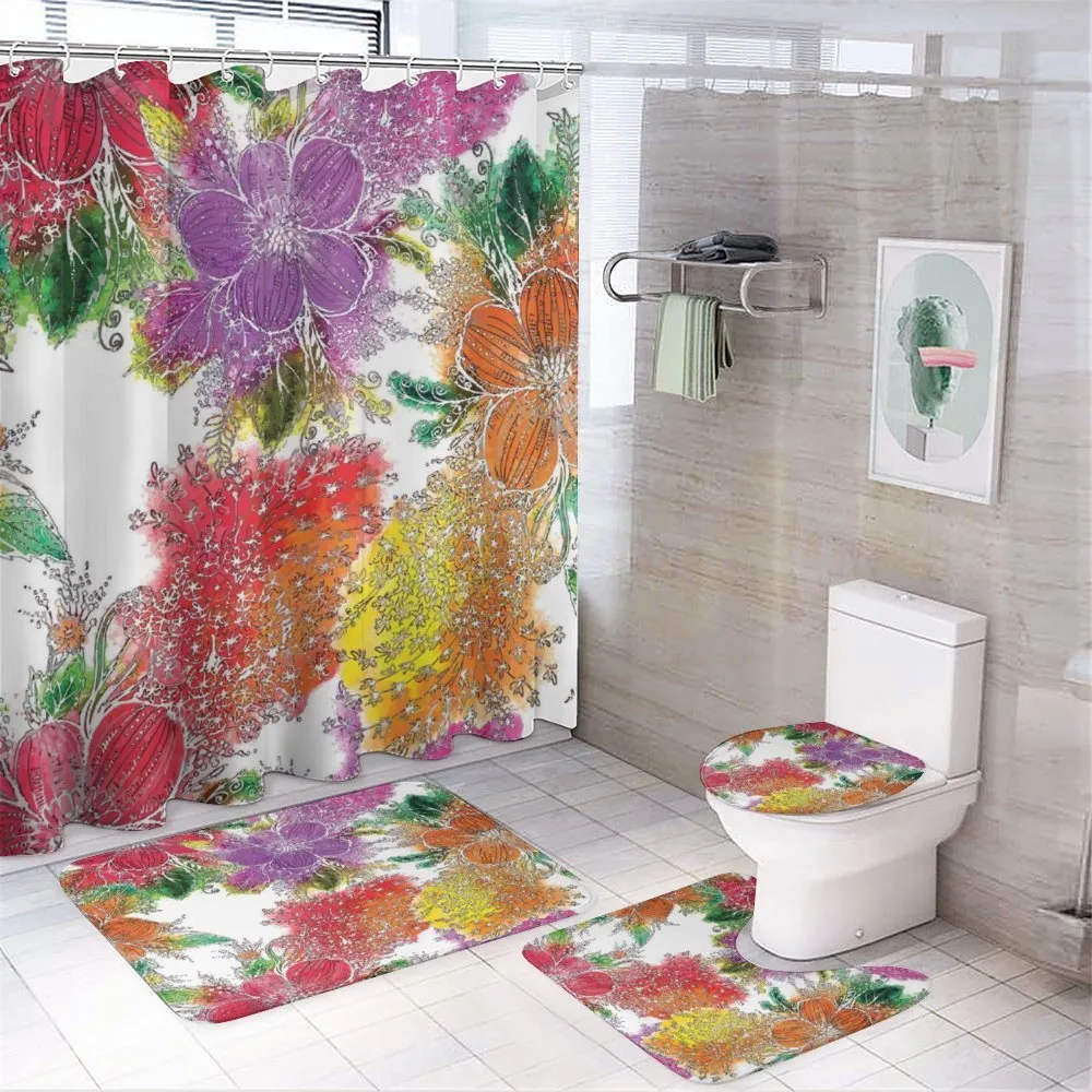 Abstract Colorful Flowers — Your design
