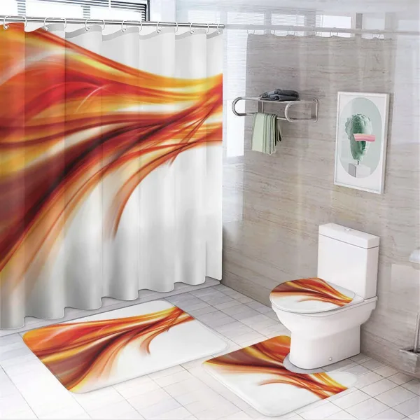 Blurred Smock Art Rays on a shower curtain