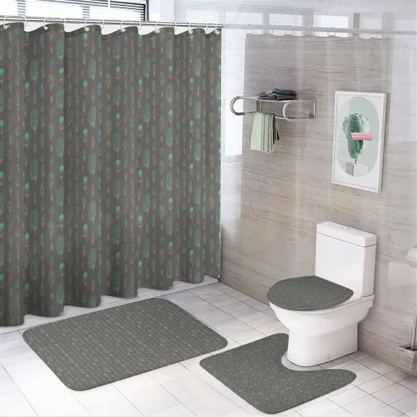Boho Sketch Art on a shower curtain