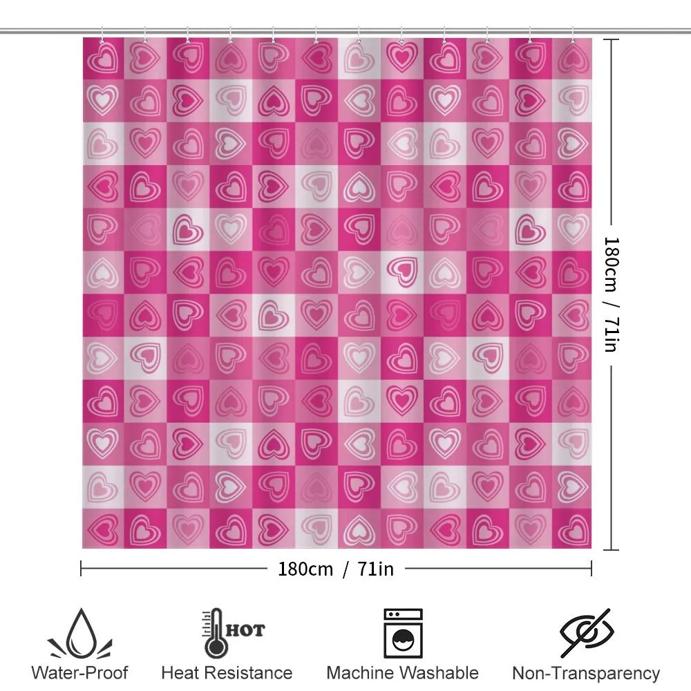 Checkered Pink Hearts — Detail 2