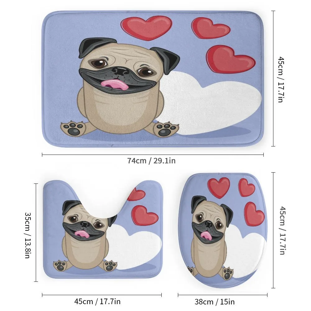 Happy Dog with Hearts — Detail 1