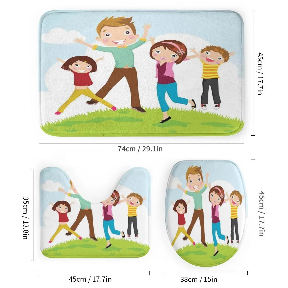 Happy Mom Dad and Kids — Detail 1