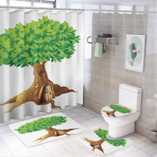 Home in Majestic Trunk on a shower curtain